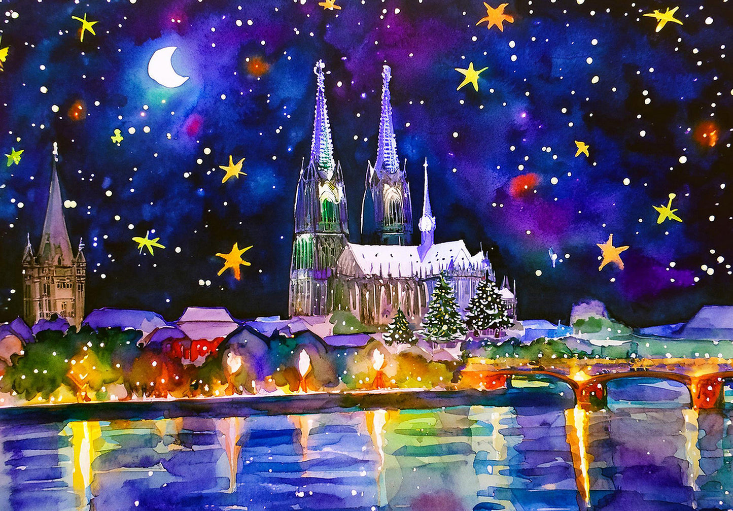 Geldkarte Weihnachten (DIN A7) – Unikat mit Umschlag