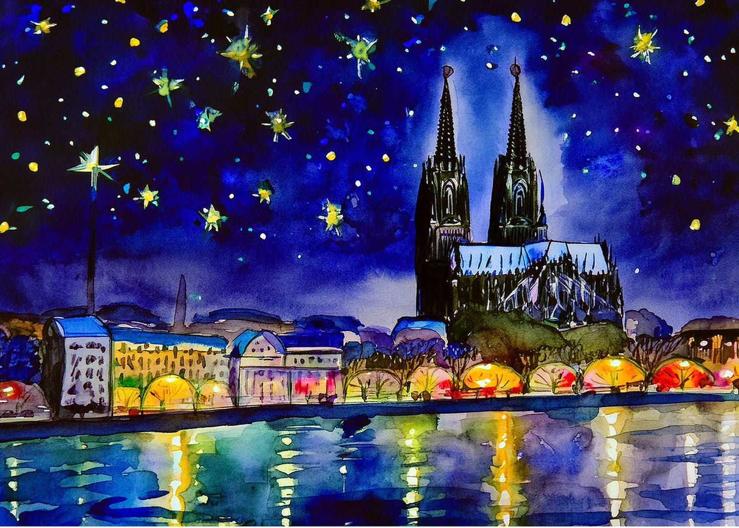 Geldkarte Weihnachten (DIN A7) – Unikat mit Umschlag
