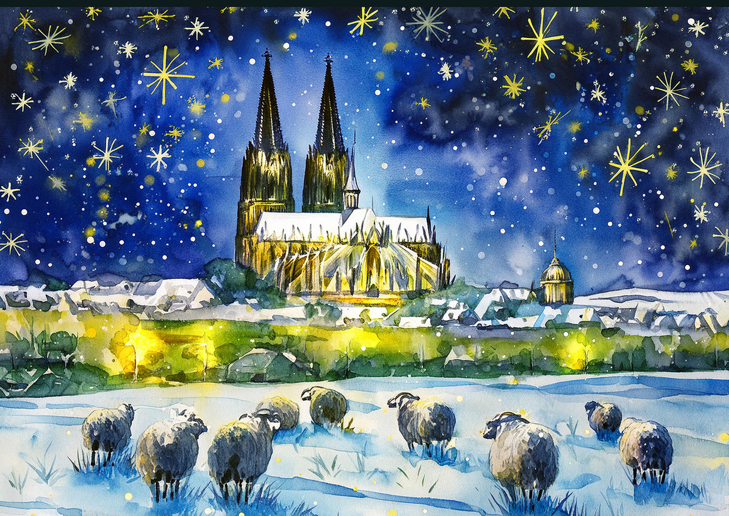 Geldkarte Weihnachten (DIN A7) – Unikat mit Umschlag