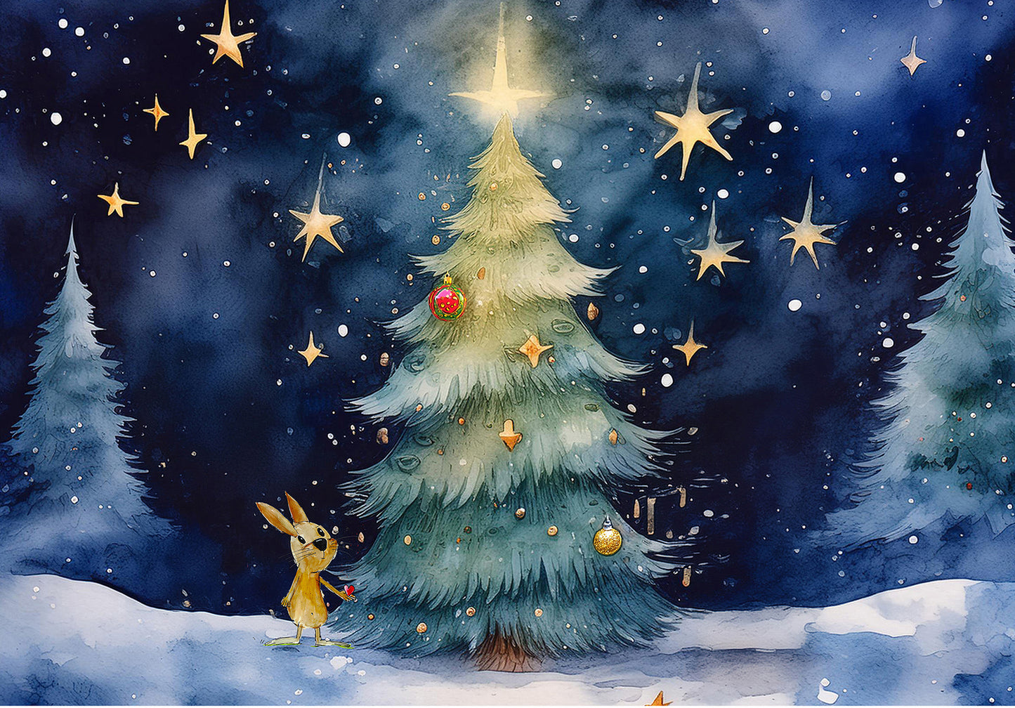 Geldkarte Weihnachten (DIN A7) – Unikat mit Umschlag
