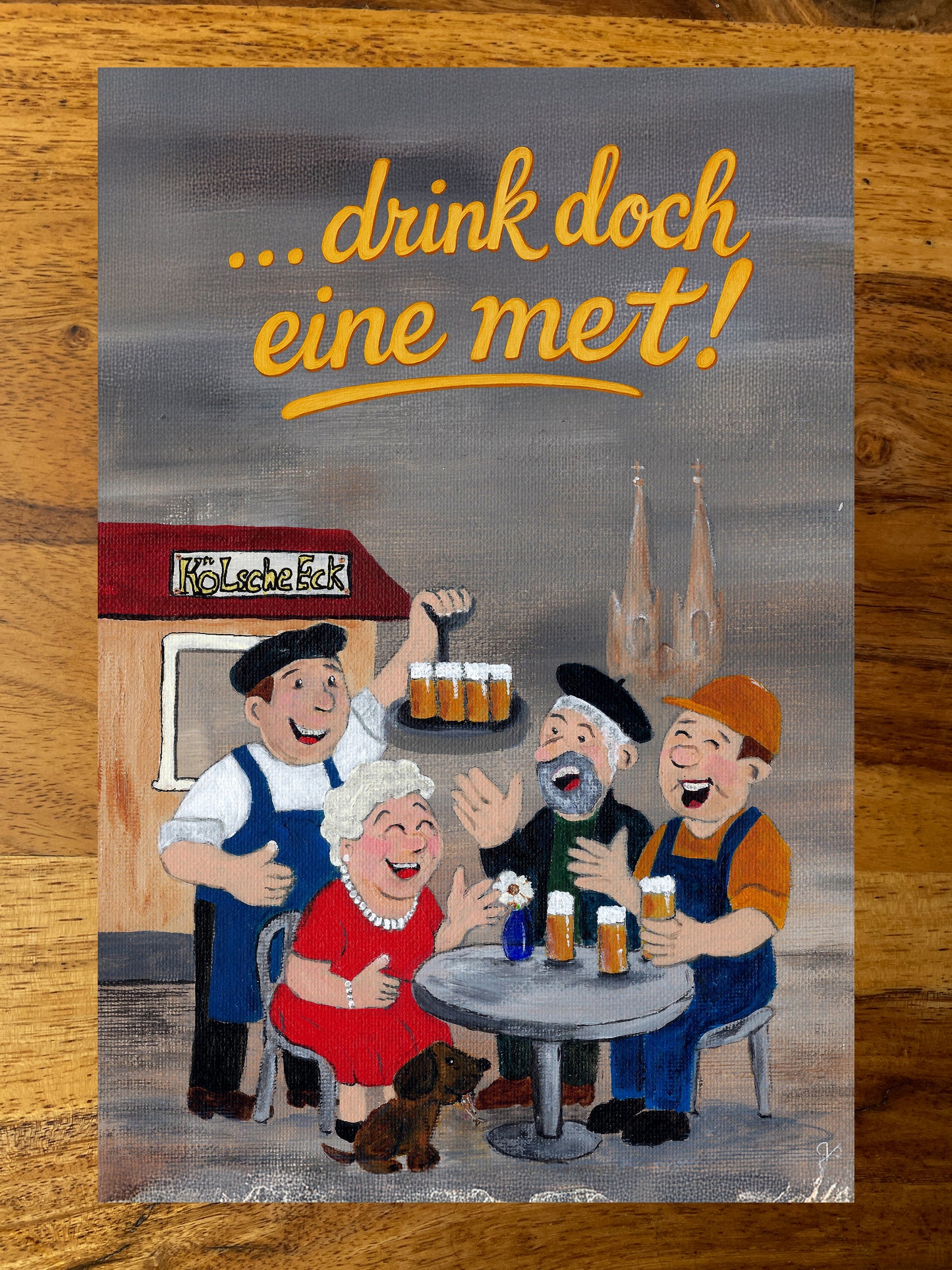 Klappkarten mit Umschlag - Drink noch eine met!
