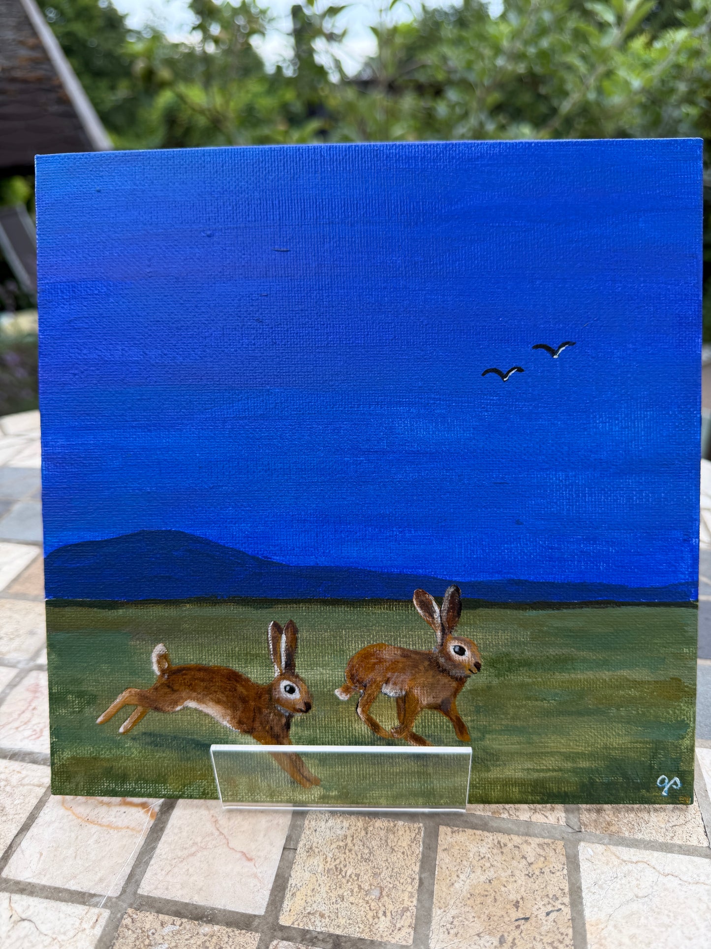 Original Acrylbild „Wiesentanz“ – 20x20