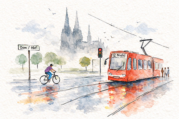 FineArt Print - Köln im Regen, Linie 12