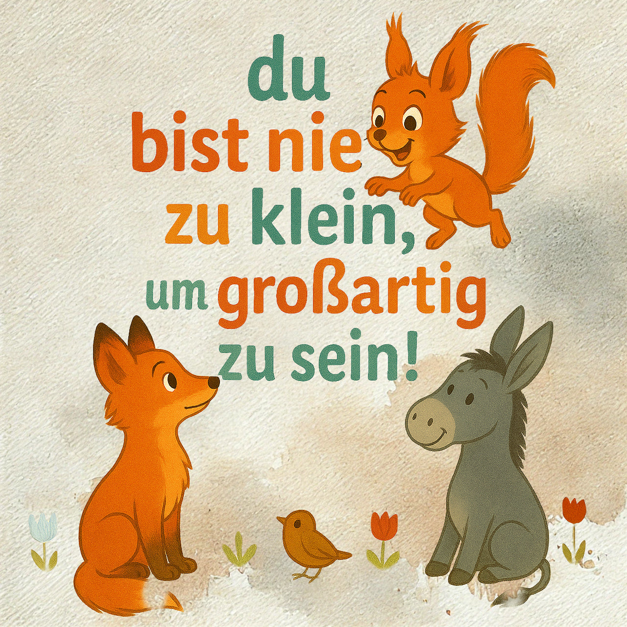 FineArt Print - quadratisch - Du bist nie zu klein_Version 2