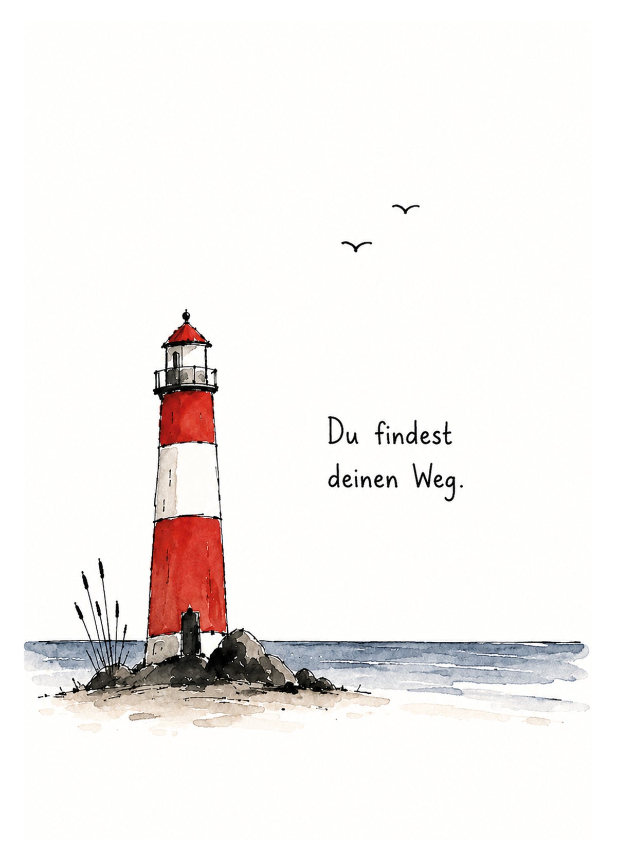 Postkarte „Du findest deinen Weg“ – Leuchtturm