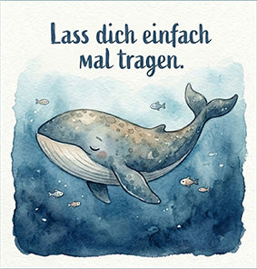 MutMachkarte mit Umschlag - Format 15x15 - Lass dich einfach mal tragen