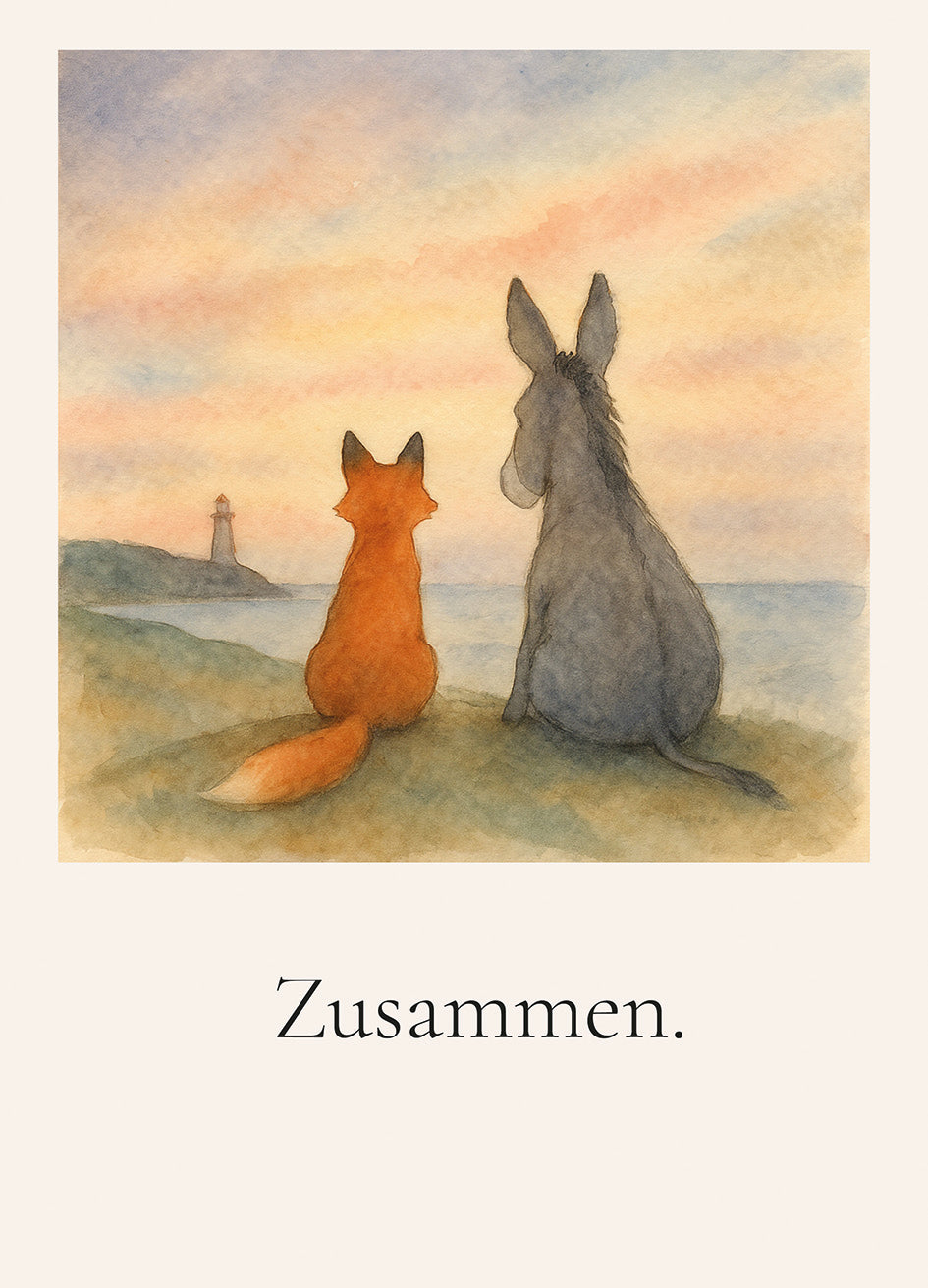 Affirmationskarten-Set „Achtsamkeit“ – 8 Karten mit Pinsel & Brösel (DIN A7)