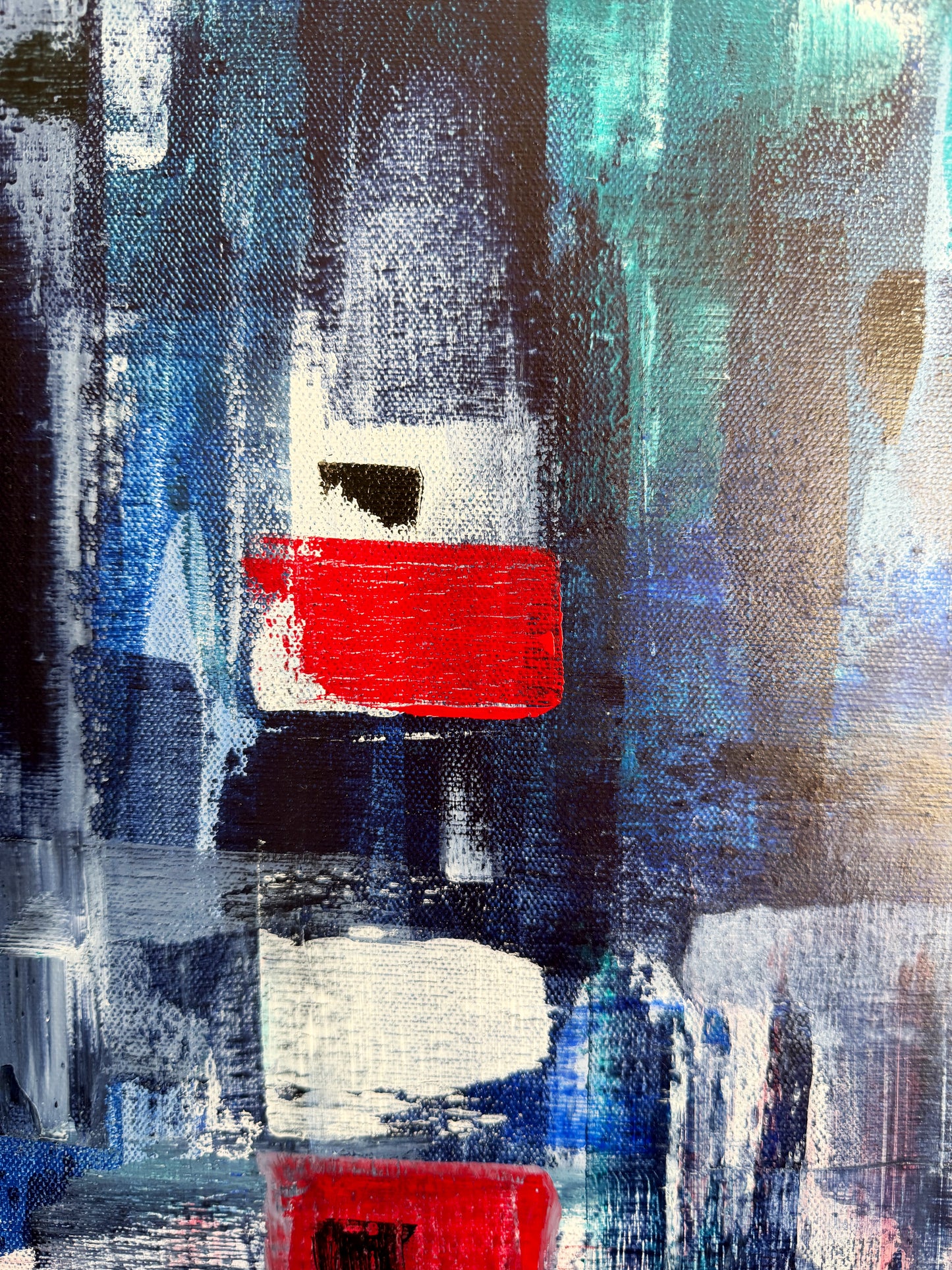 „Leuchtfeuer“ – Original Acrylgemälde auf Leinwand | 49,5 × 69 cm