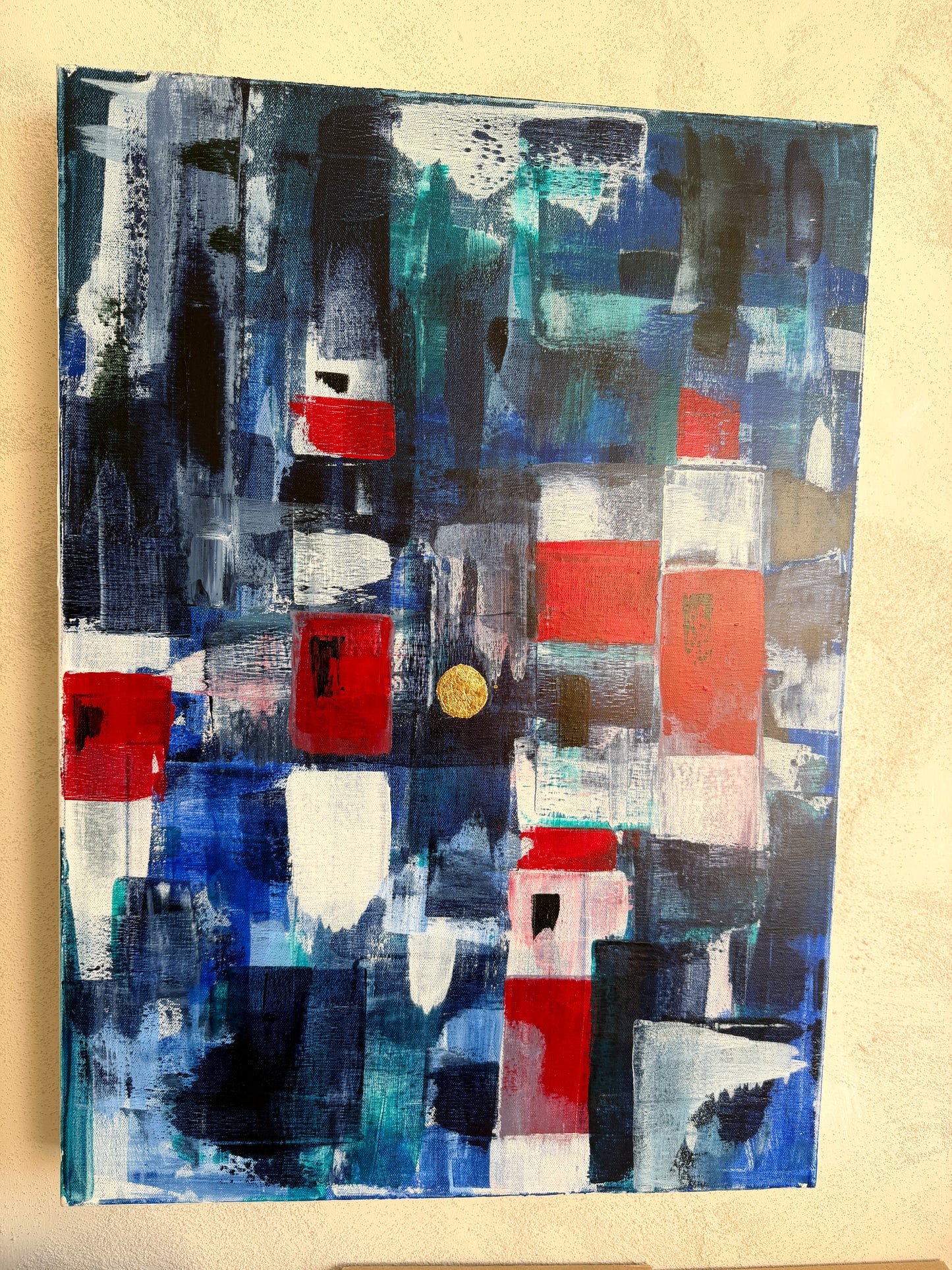 „Leuchtfeuer“ – Original Acrylgemälde auf Leinwand | 49,5 × 69 cm