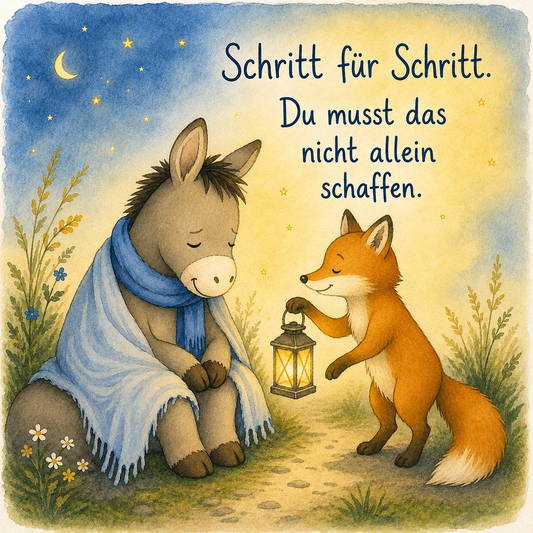 MutMachkarte mit Umschlag - Format 15x15 - Nicht alleine