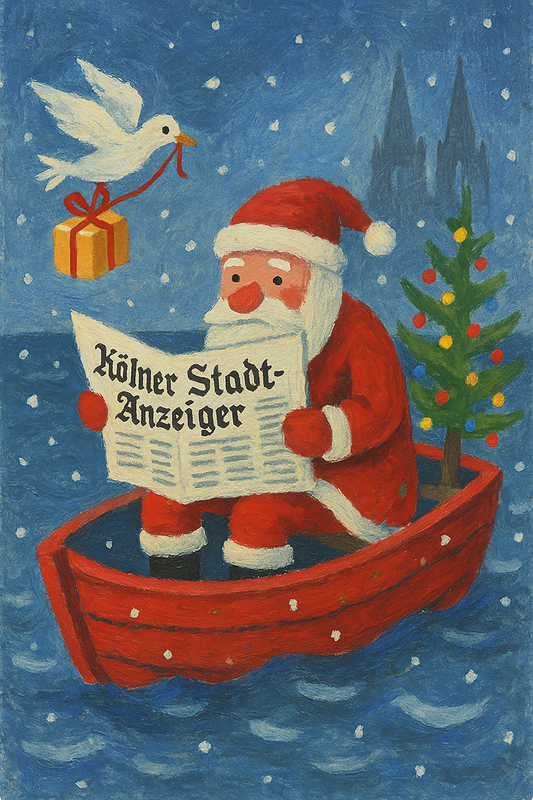 Klappkarten mit Umschlag - Kölner Weihnachtsmann