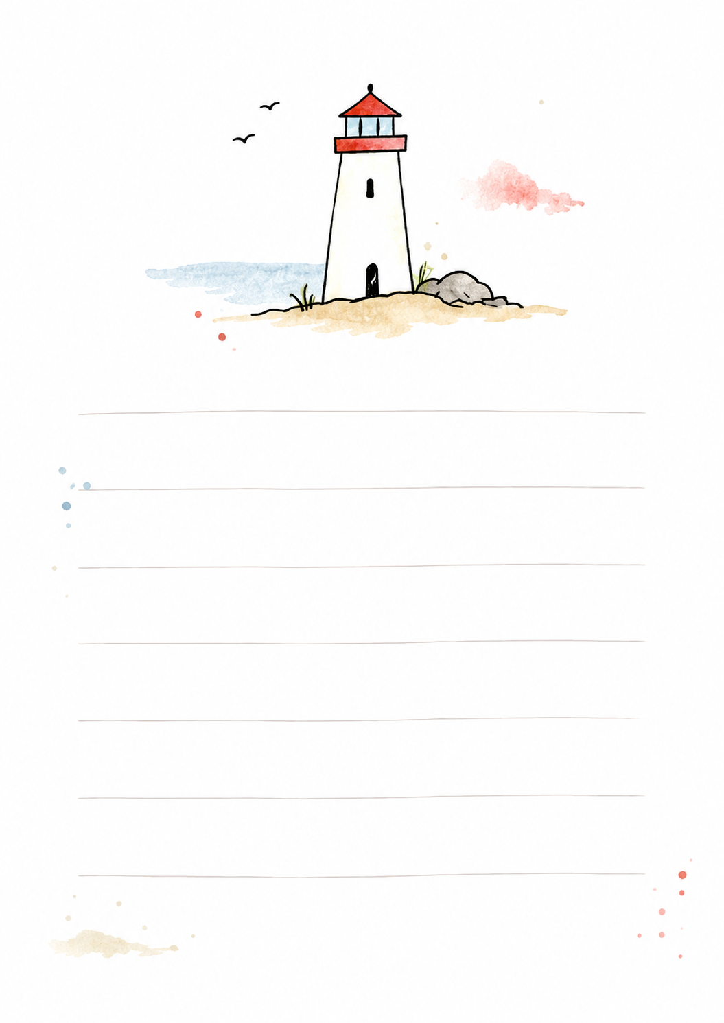 Notizblock DIN A6 mit Deckblatt - Leuchtturm
