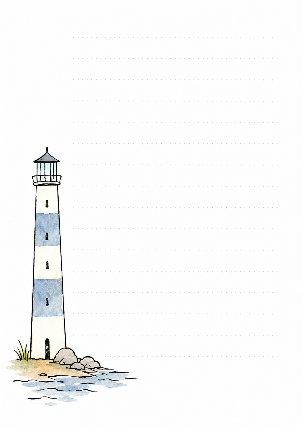 Notizblock DIN A6 mit Deckblatt - Leuchtturm