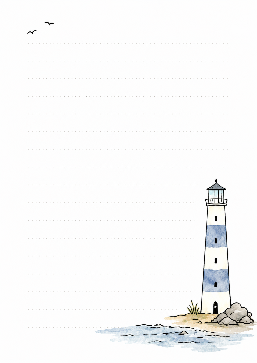 Notizblock DIN A6 mit Deckblatt - Leuchtturm