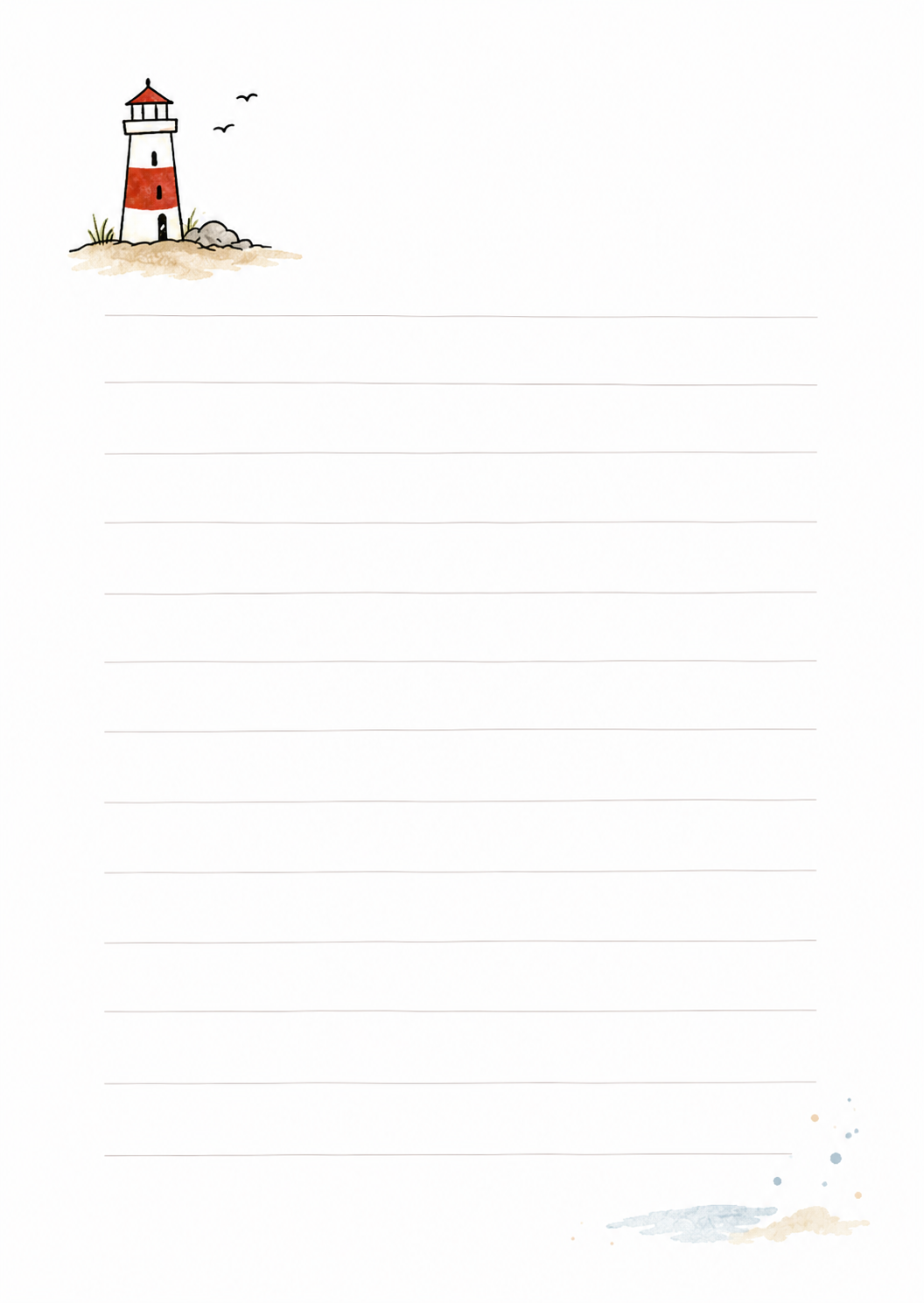 Notizblock DIN A6 mit Deckblatt - Leuchtturm