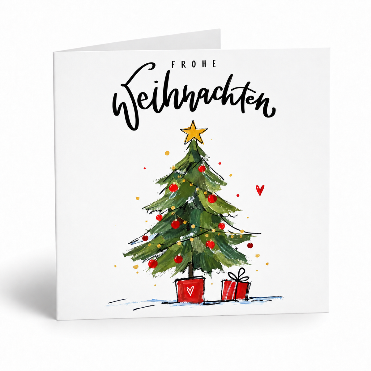 Geschenkbox Weihnachten – handgemacht mit Karte & Wunscherfüller