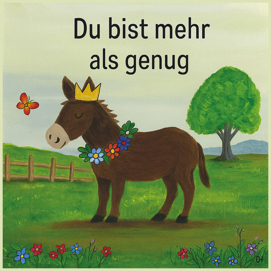 Poster 29,7 x 29,7, Esel Brösel
