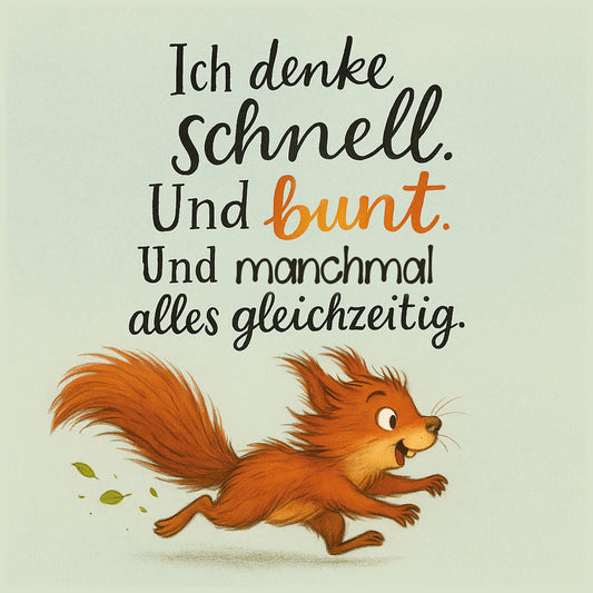 Poster 29,7 x 29,7, Eichhörnchen Flitz