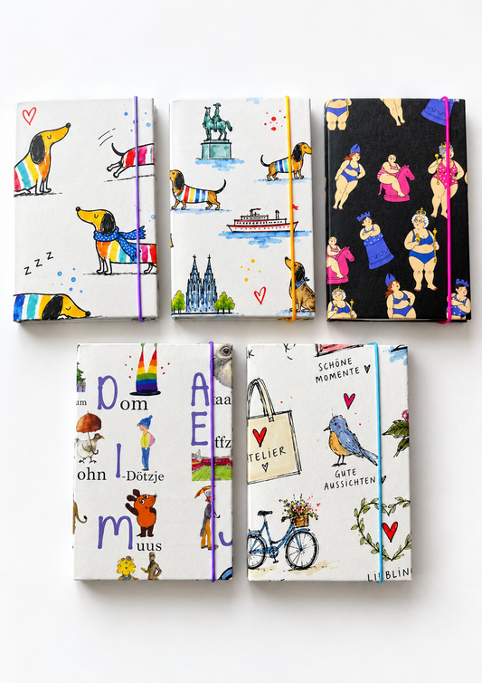 Kleiner Buchblock mit Bleistift · ca. DIN A7 · Unikat