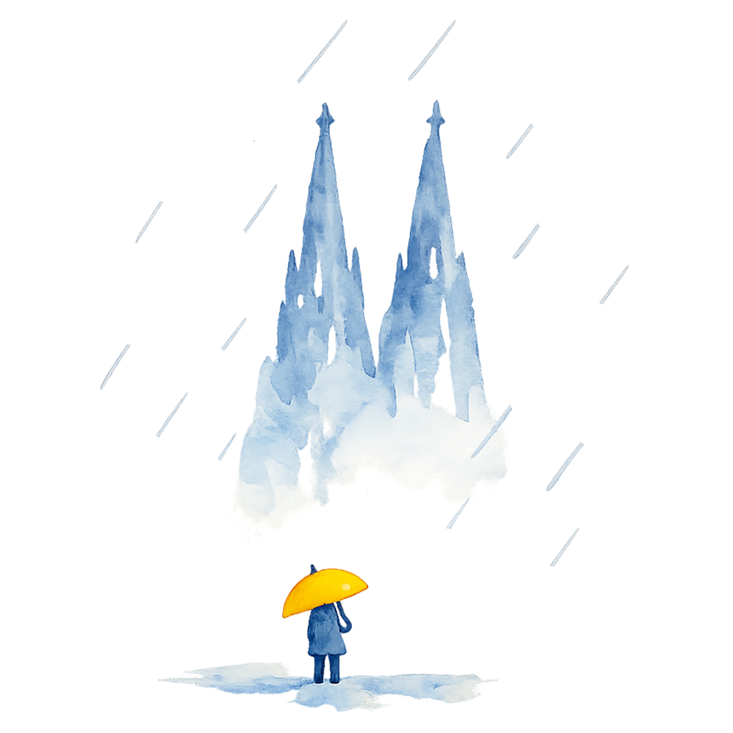 FineArt Print - quadratisch - Kölner Dom bei Regen