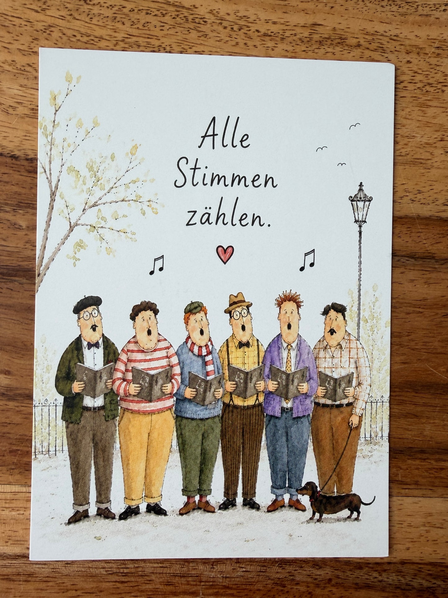 Postkarte „Alle Stimmen zählen“ – Männerchor