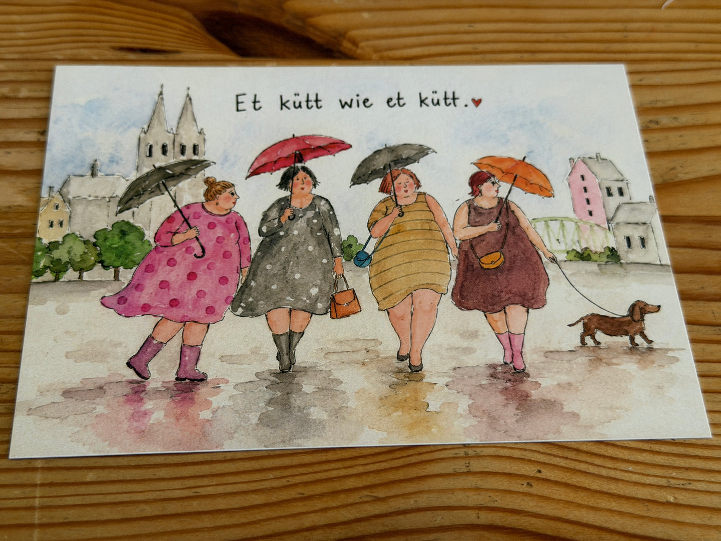 Postkarte A6 „Et kütt wie et kütt“ – Kölsche Curvys