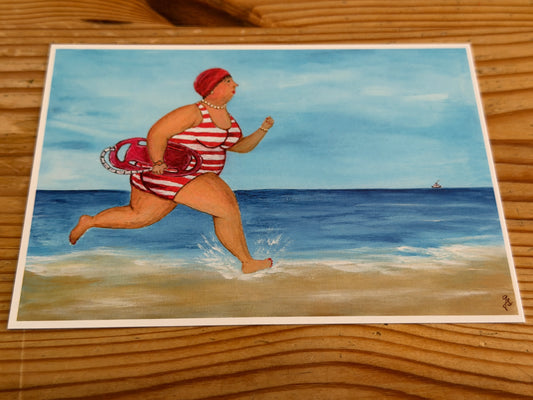 Postkarte DIN A6 „Ab ins Meer!“
