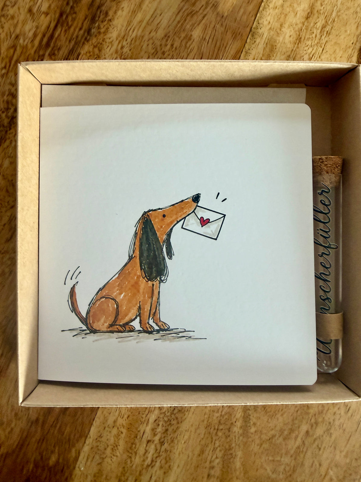 Geschenkbox mit Grußkarte & Wunscherfüller
