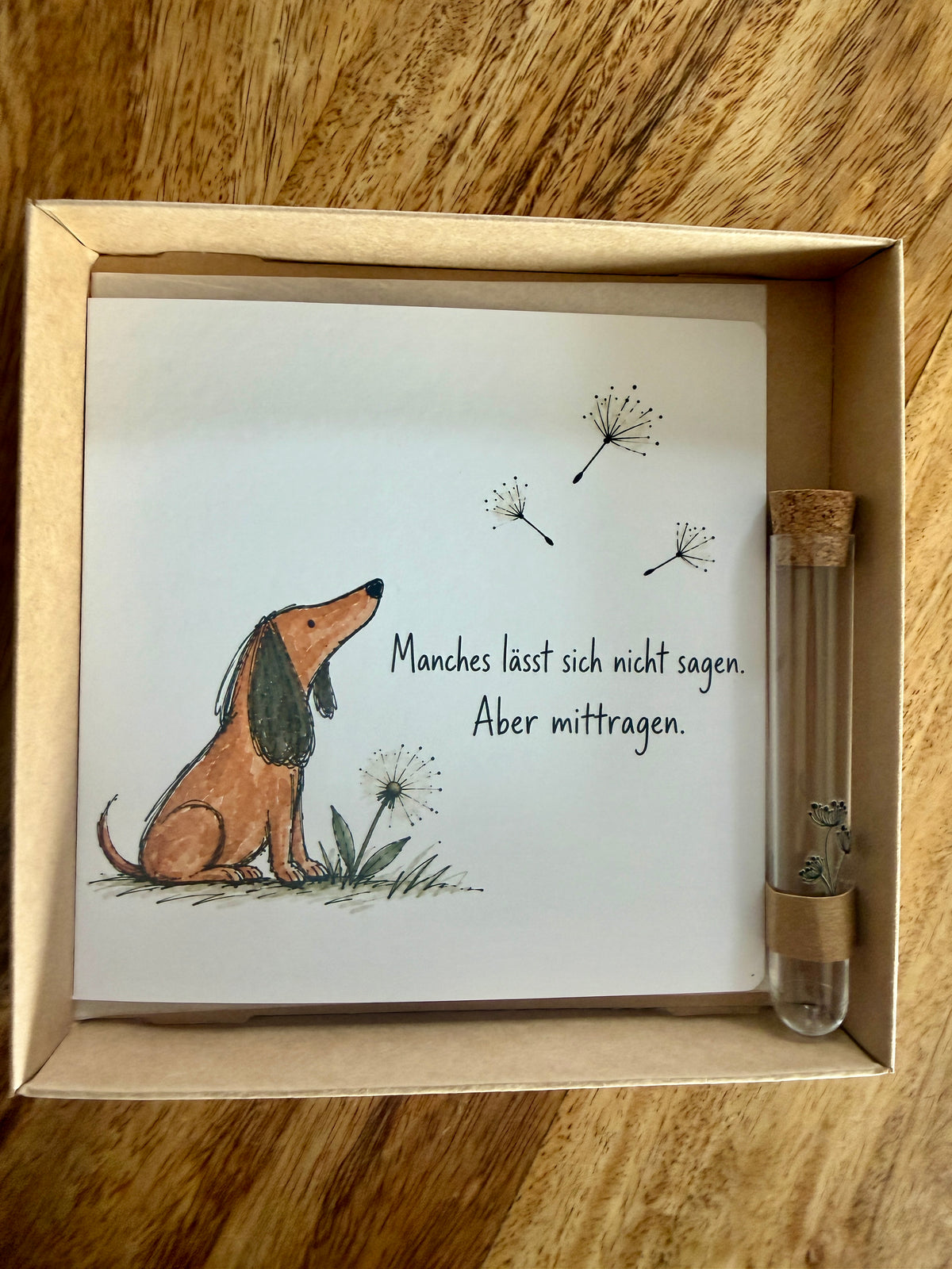 Geschenkbox mit Grußkarte & Wunscherfüller