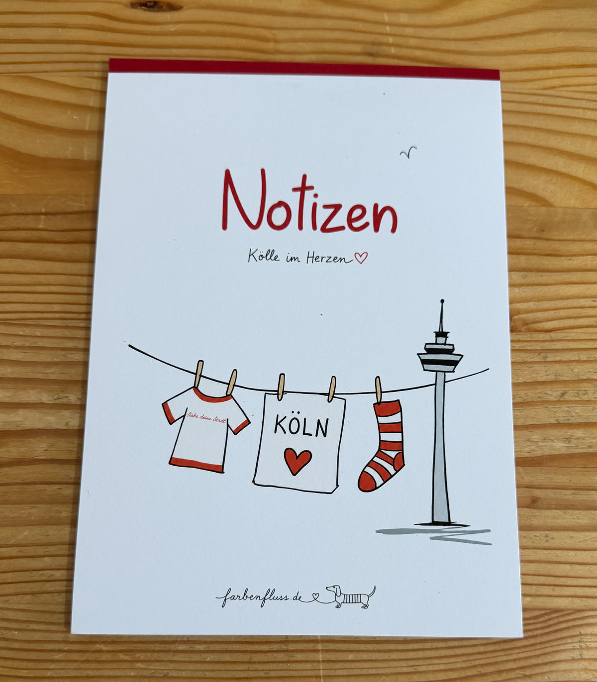 Notizblock „Kölle im Herzen“ – DIN A5 | 25 Blatt