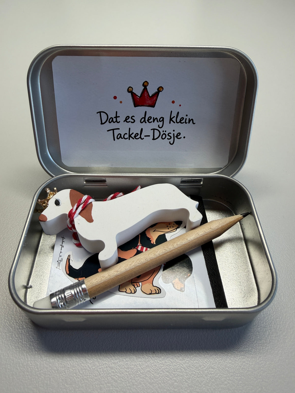 Täckelsche-Dösje – Kleine Geschenkbox mit Dackel