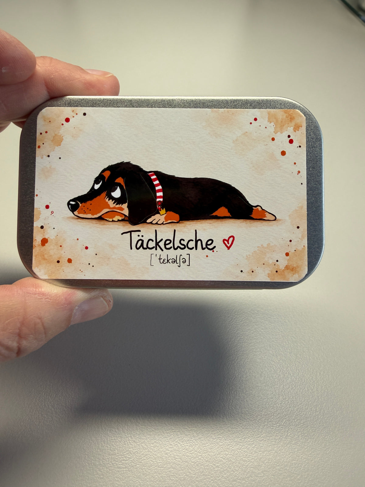 Täckelsche-Dösje – Kleine Geschenkbox mit Dackel