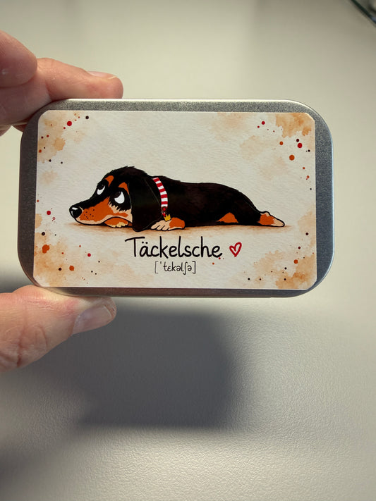 Täckelsche-Dösje – Kleine Geschenkbox mit Dackel