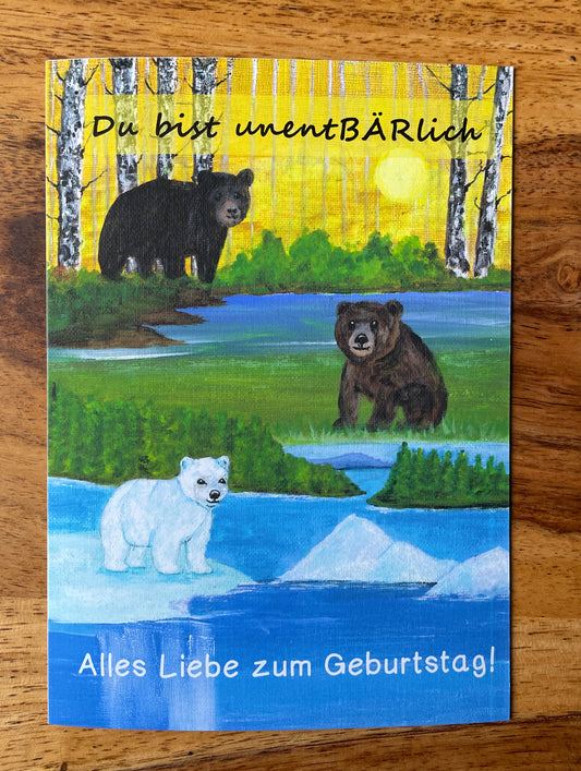 Klappkarten mit Umschlag - unentBÄRlich