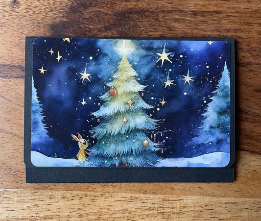 Geldkarte Weihnachten (DIN A7) – Unikat mit Umschlag