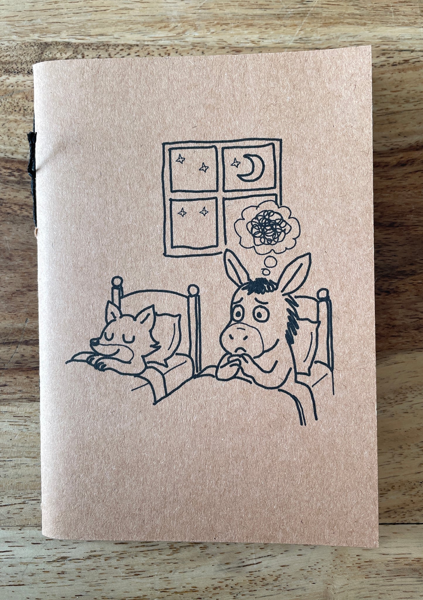 Kleines Schlafbuch – handgenähtes A6-Heft