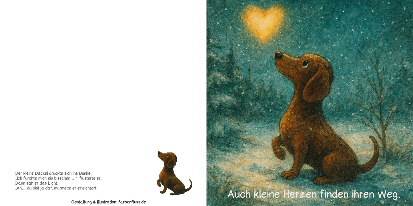 MutMachkarte mit Umschlag - Format 15x15 - kleines Herz