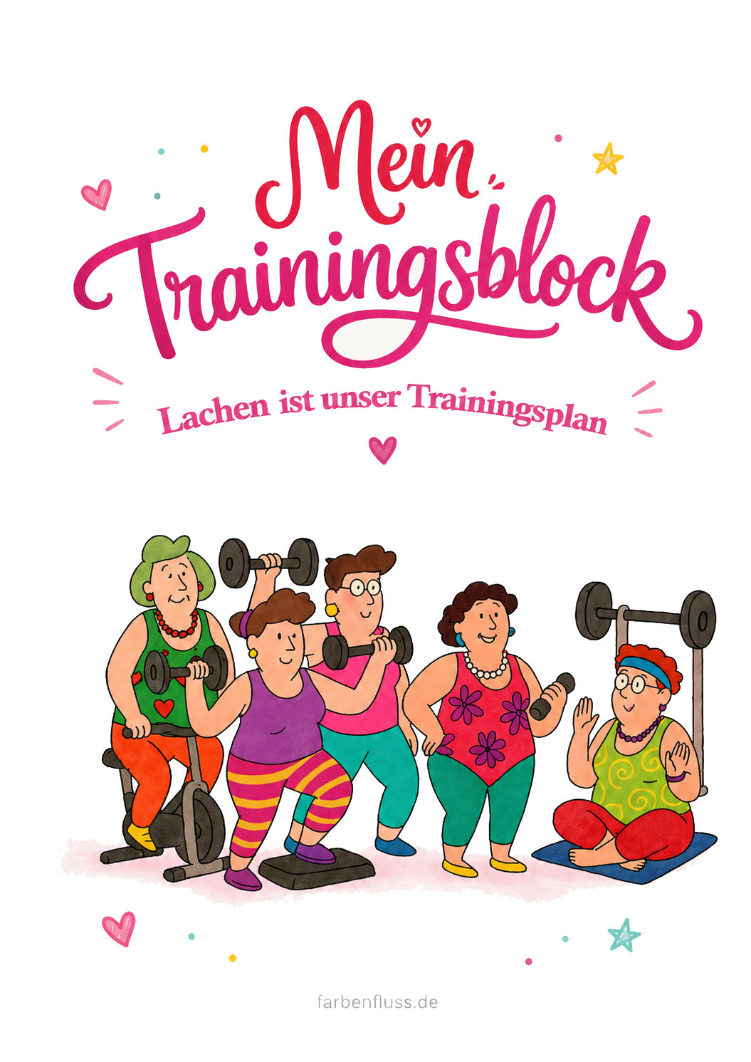 Notizblock DIN A6 mit Deckblatt - Mein Trainingsblock