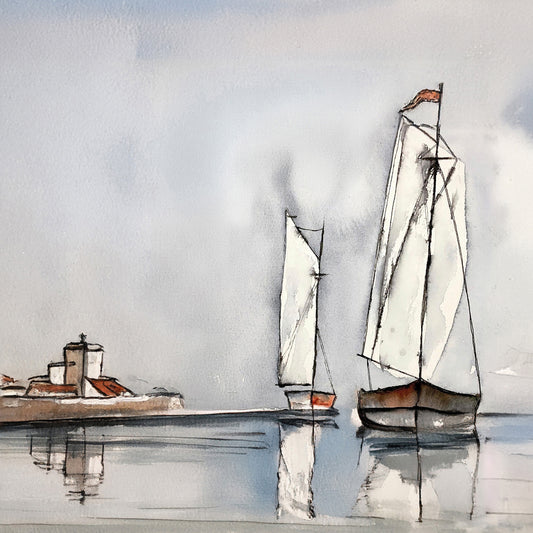 FineArt Print - quadratisch - Segelschiffe