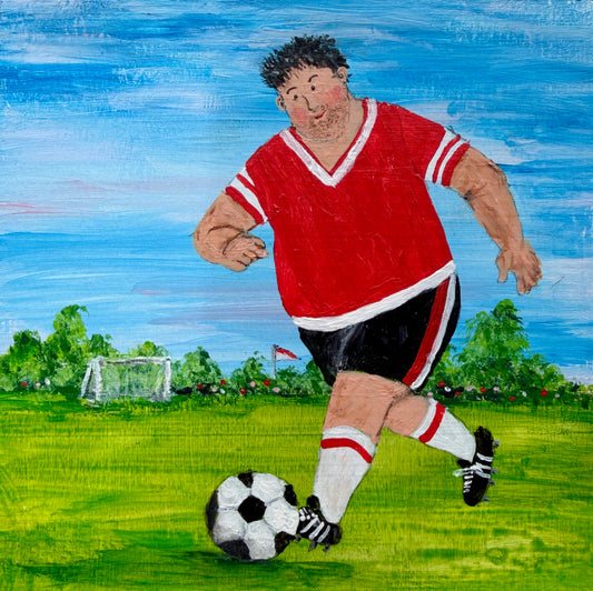 FineArt Print - quadratisch - Der Fußballer