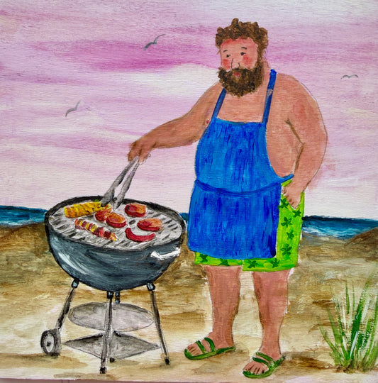 FineArt Print - quadratisch - Der Grillmeister