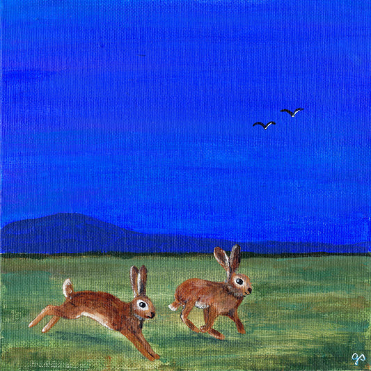 Original Acrylbild „Wiesentanz“  – 20x20