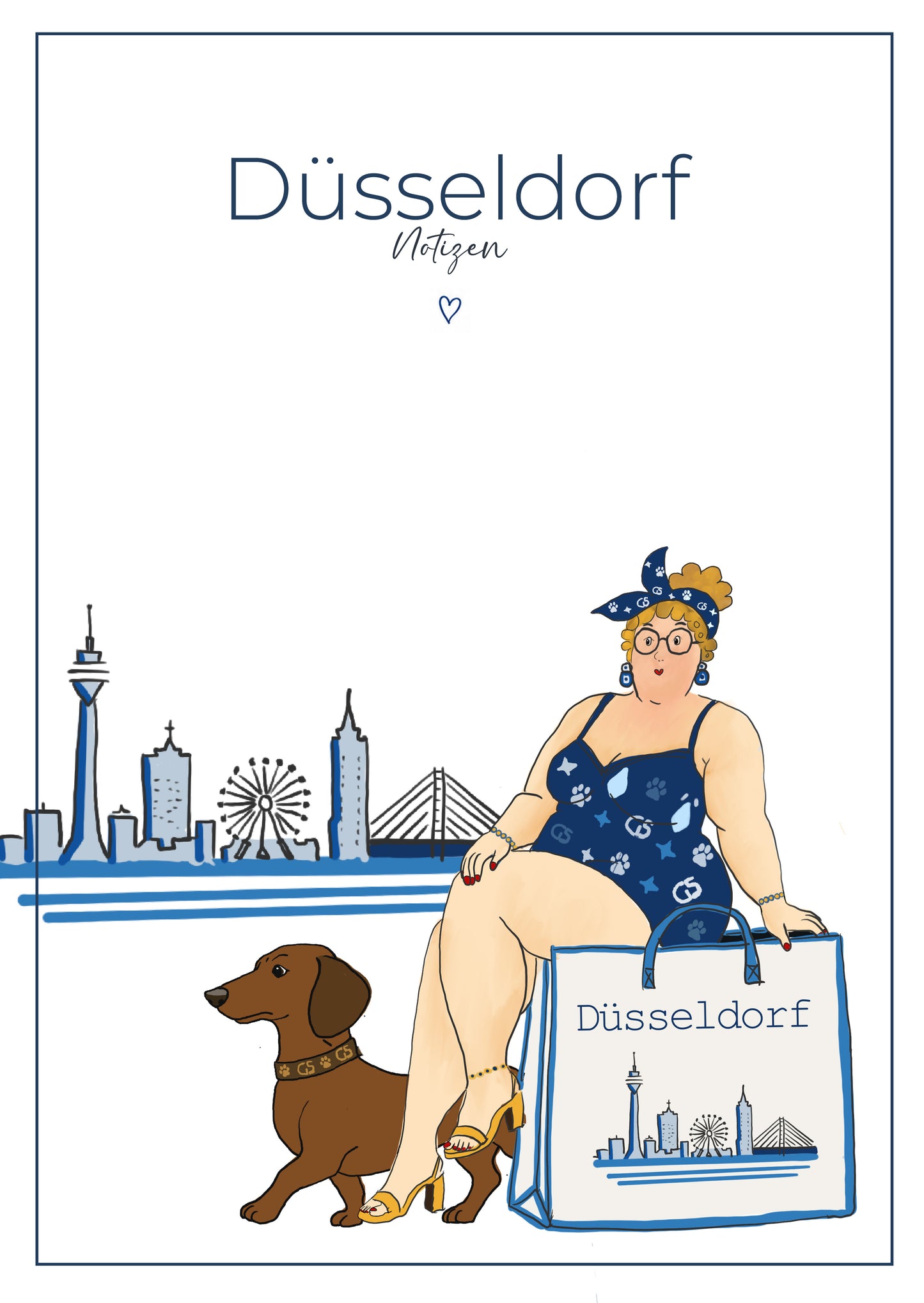 Düsseldorf Notizen – Notizblock DIN A6