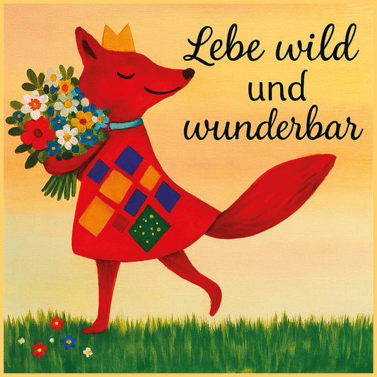 Poster 29,7 x 29,7, Fuchs Pinsel