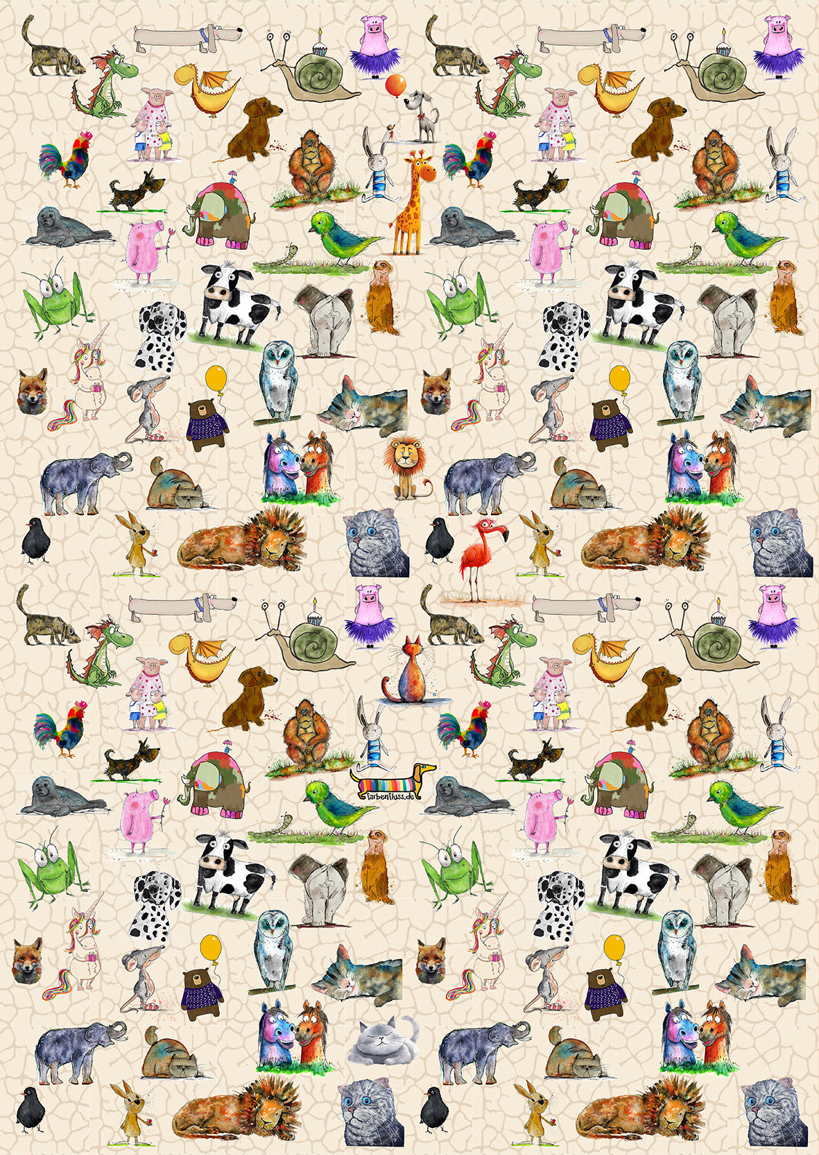 Geschenkpapier „Tierparade“ – DIN A2