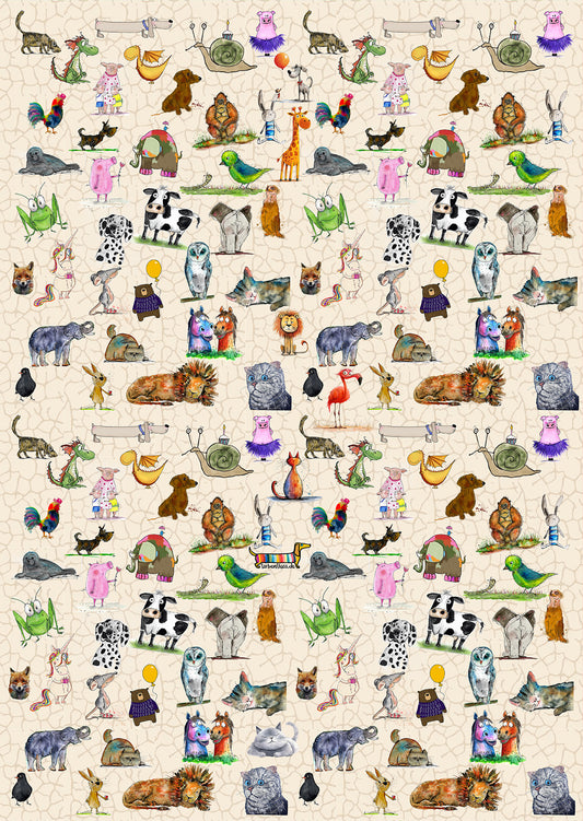 Geschenkpapier „Tierparade“ – DIN A2