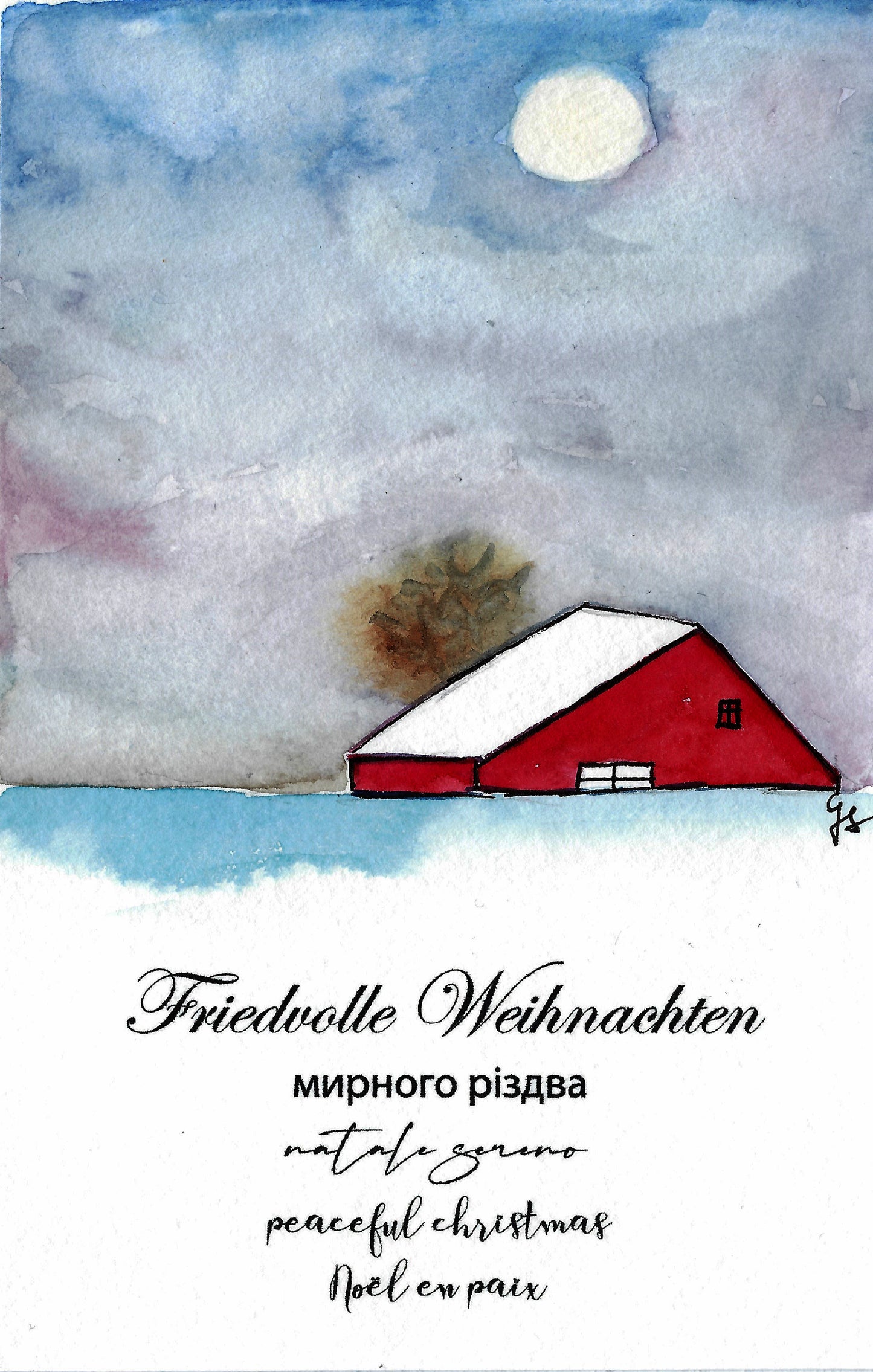 Klappkarten mit Umschlag - Friedvolle Weihnachten