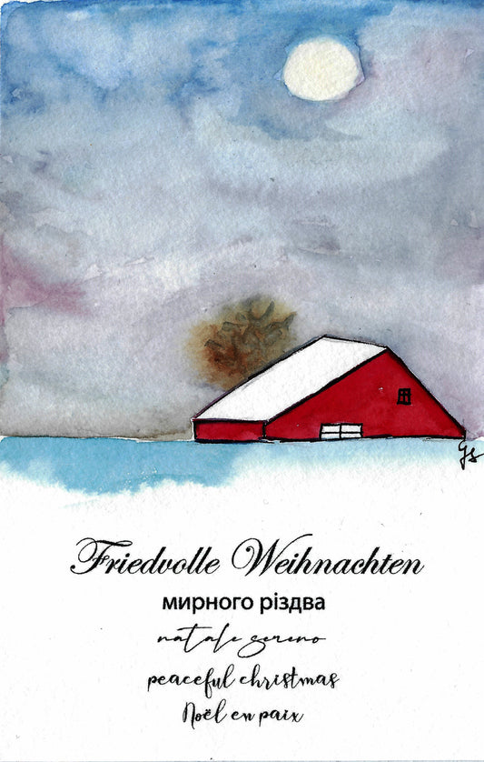 Klappkarten mit Umschlag - Friedvolle Weihnachten