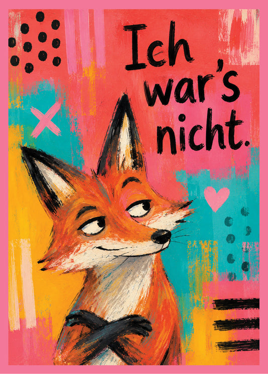 DIN A6 Postkarte „Ich war's nicht" - Fuchs