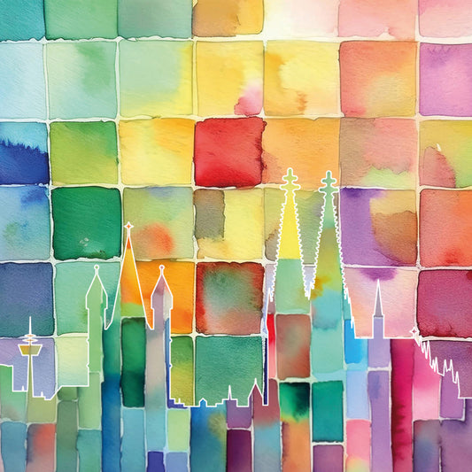 FineArt Print - quadratisch - Köln inspieriert von Paul Klee